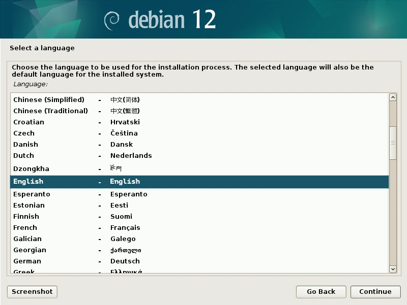 Debian 12 Инсталатор