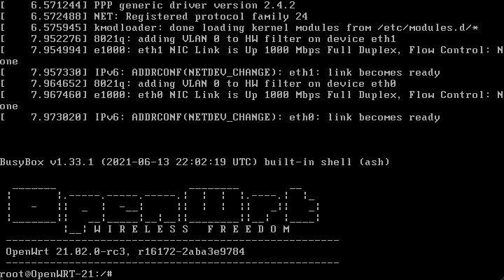 OpenWRT във виртуална машина